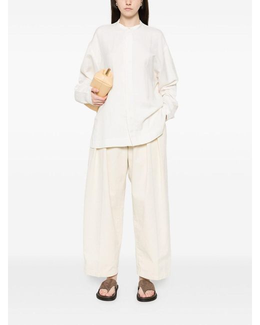 Studio Nicholson White Karst Linen Blend Shirt