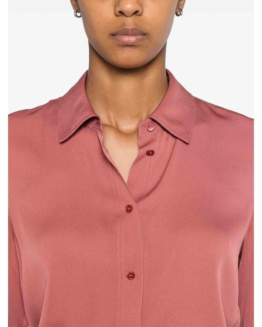 Vince Pink Slim Fitted Blouse