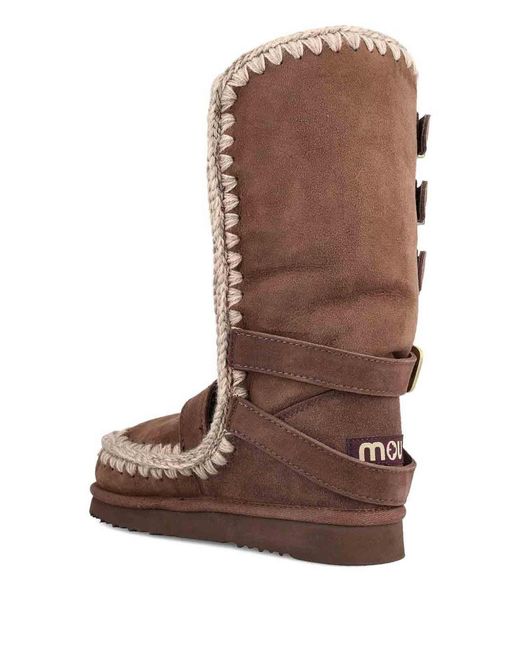 Mou Brown Eskimo 40 Buckle Straps Boots