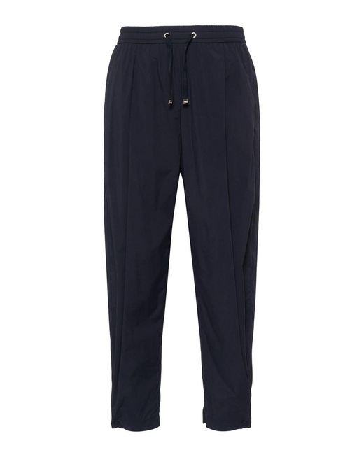 Herno Blue Lightweight Technical Fabric Trousers