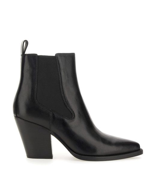Ash Black Leather Boot