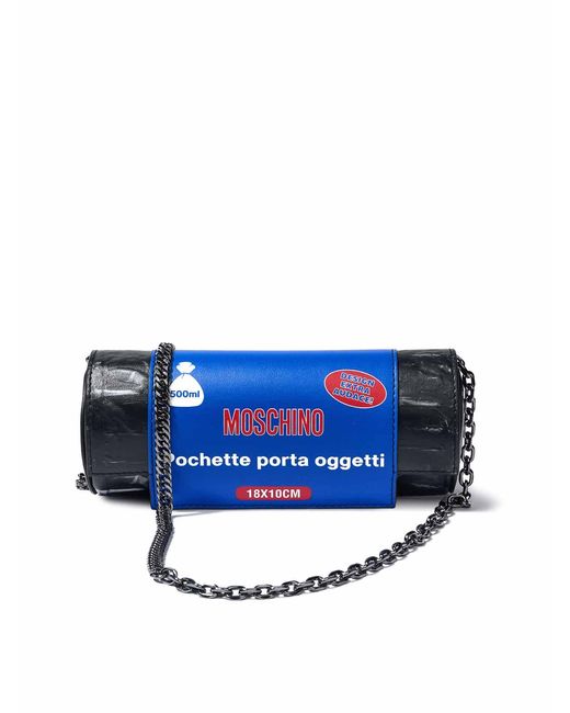 Moschino Blue Clutch Trash Chic