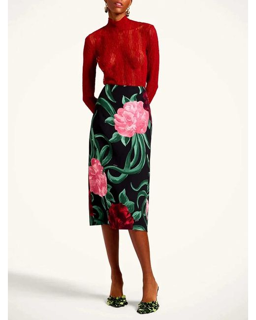 LaDoubleJ Green Pencil Skirt