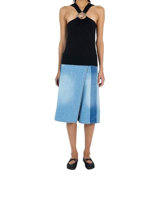 Coperni Black Cotton And Modal Top