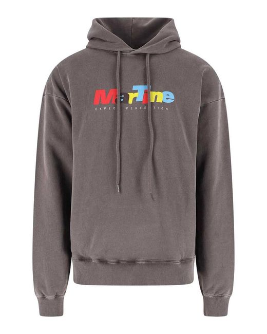Martine Rose Gray Logo Hoodie for men