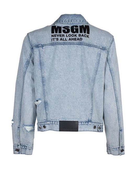 MSGM Blue Jacket for men
