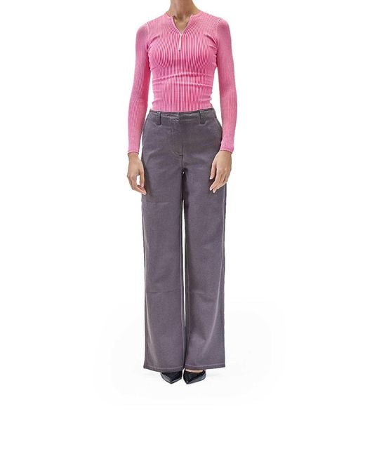 Sunnei Purple Fit Loose Pants for men