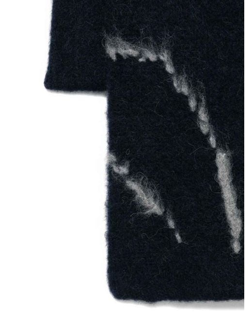 Dries Van Noten Blue Sciarpa Mouton for men