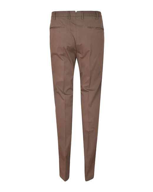 Incotex Brown Cotton Chinos for men