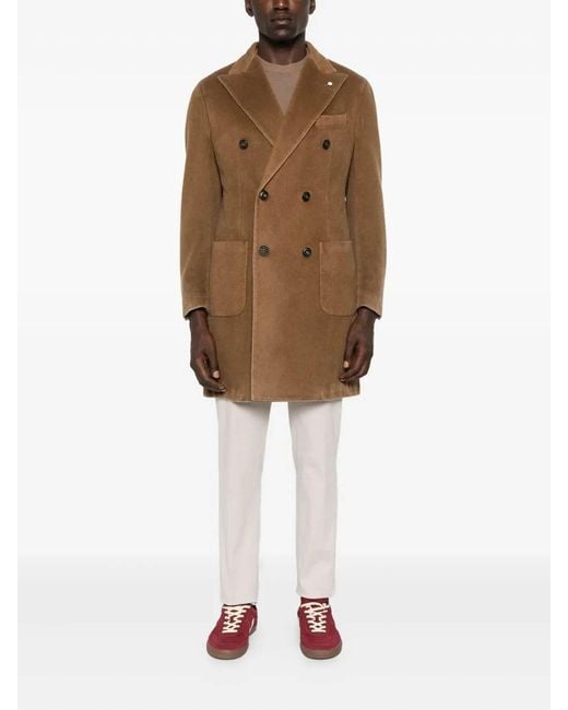 L.b.m. 1911 Brown Wool&Cashmere Coat for men