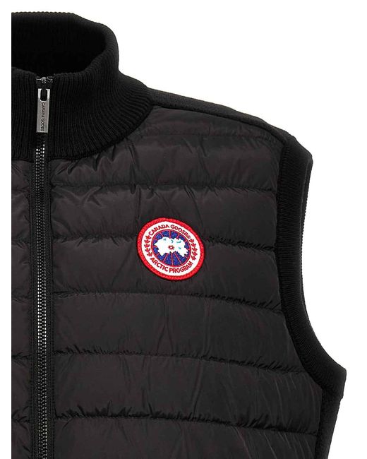 Canada Goose Black Quilted Polyamide Vest for men