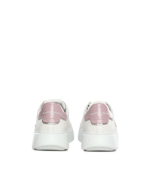 Philippe Model White Temple Leather Sneaker