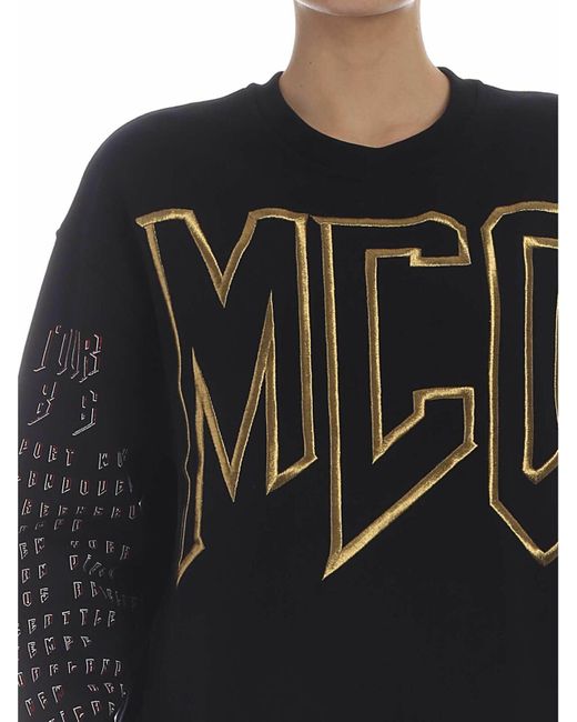 McQ Alexander McQueen Black Sweatshirt With Mcq Logo