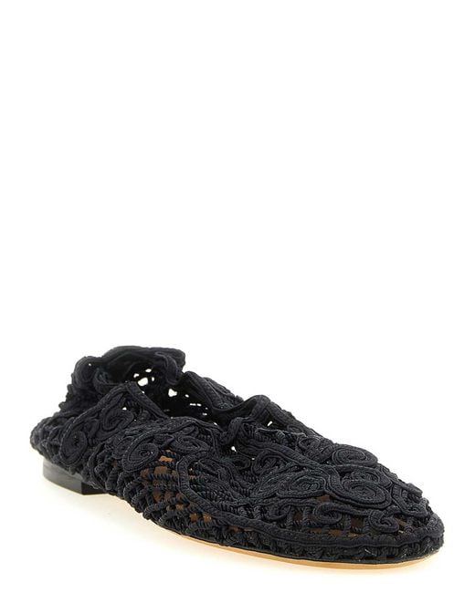Odissi Black Iris Ballet Flats