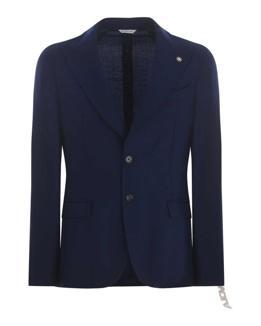 Manuel Ritz Blue Casual Jacket for men