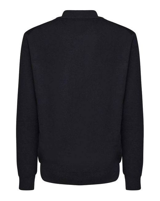 Fedeli Blue Virgin Wool Cardigan Shirt for men