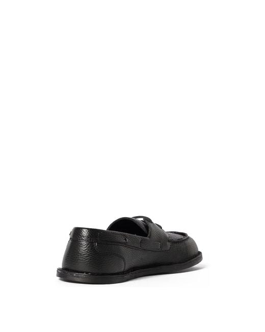 Moschino Black Adrian Deck Loafers for men