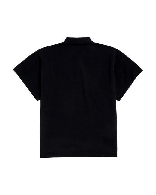 Balenciaga Black Laurel Classic Short Sleeve Oversized Polo for men
