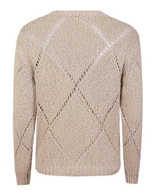Zanone Natural Perforated Cotton Sweater