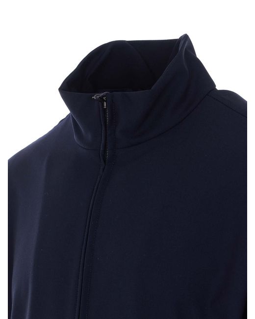 Herno Blue Bomber With Frontal Zip Closure for men