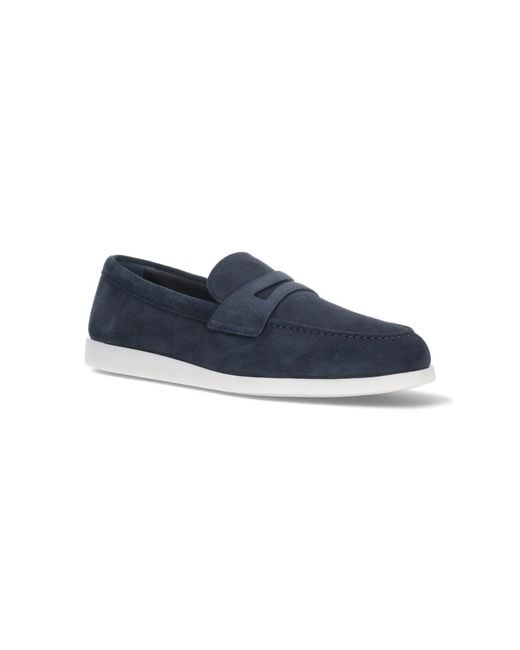 Church's Blue Suede Moccasins for men