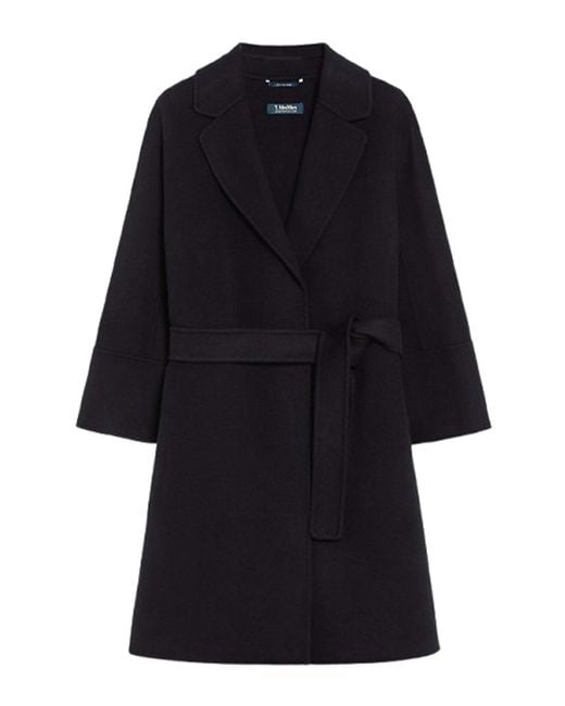 Max Mara Black Double Wool Short Coat