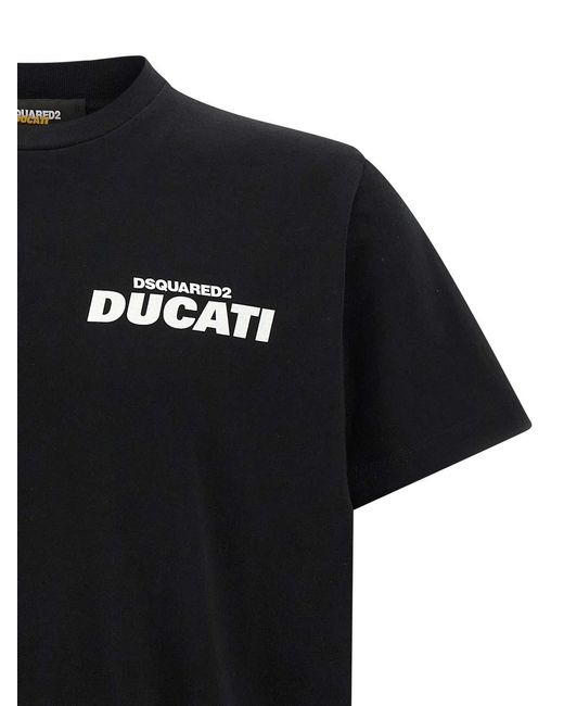 DSquared² Black T-Shirt Capsule X Ducati for men