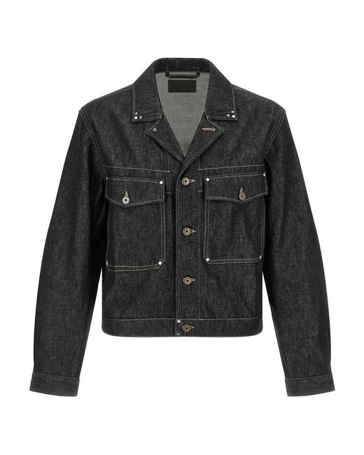 Lemaire Black Trucker' Jacket for men