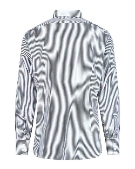 Tom Ford Blue Striped Slim Shirt for men