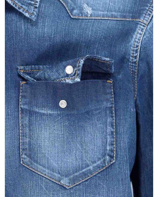 DSquared² Blue Western Shirt for men