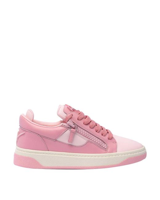 Giuseppe Zanotti Pink White Gz Sneakers Round Toe
