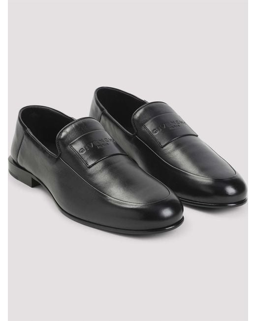 Givenchy Gray Lamb Leather Loafers for men