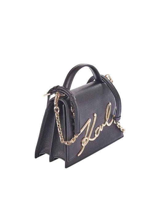 Karl Lagerfeld Blue K/Signature 20 Medium Crossbody