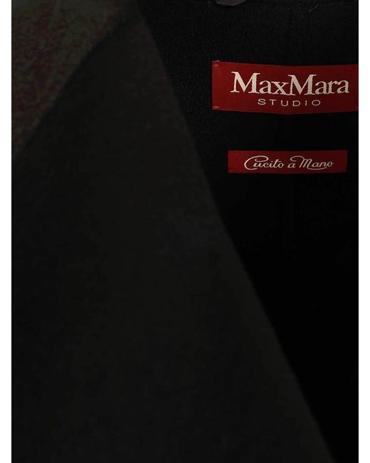 Max Mara Black Double-Breasted Wool And Cashmere Jacket