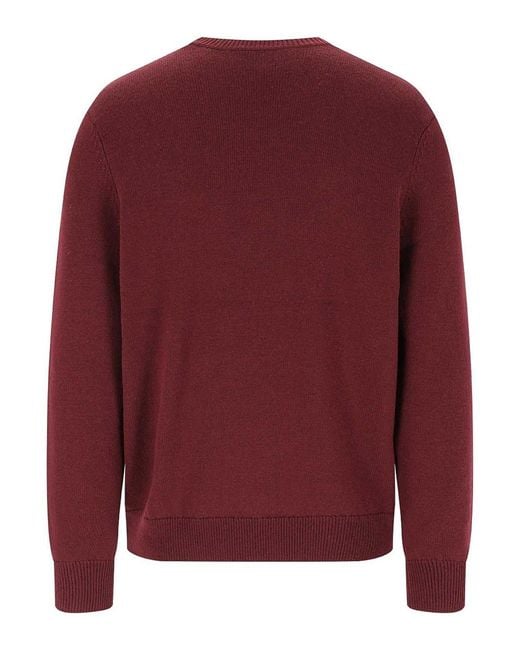A.P.C. Red Virgin Wool Sweater for men