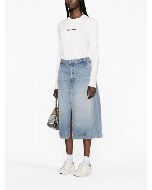 Jil Sander White Crew Neck