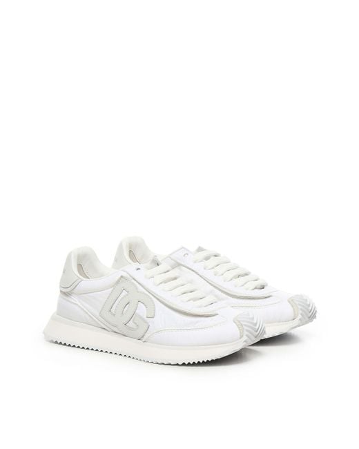 Dolce & Gabbana White Cushion Sneakers
