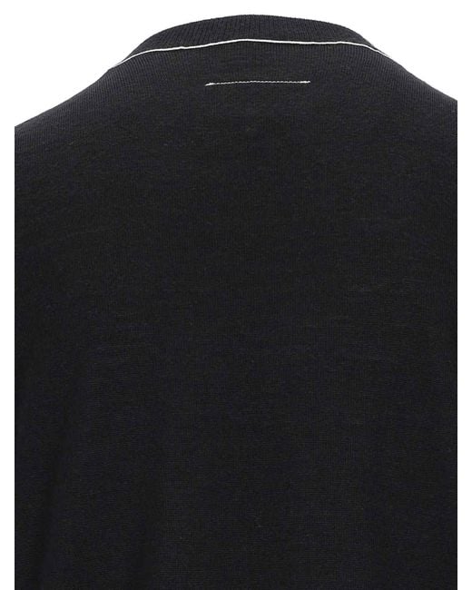 MM6 by Maison Margiela Blue Logo Sweater for men