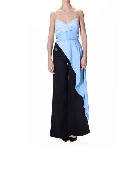 Moschino Blue Top Asimmetrico