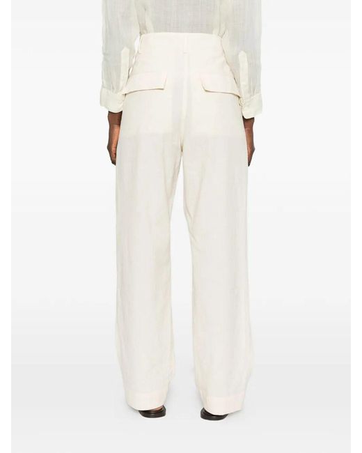Dries Van Noten White Pants Ecr