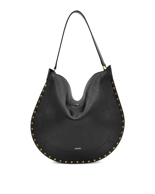 Isabel Marant Black Oskan Hobo Soft Shoulder Bag