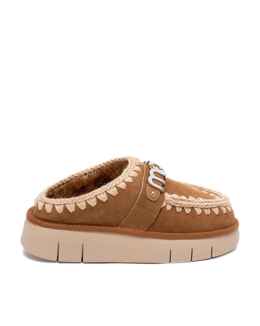 Mou Brown 'Bounce Clog Metal Logo'