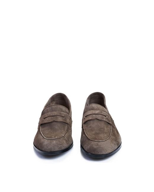Paul Smith Brown Murano Suede Moccasin for men