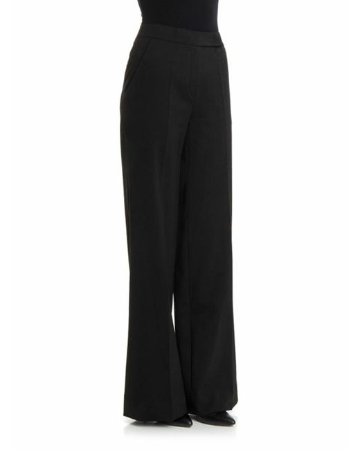 Fuzzi Black Wool Trousers