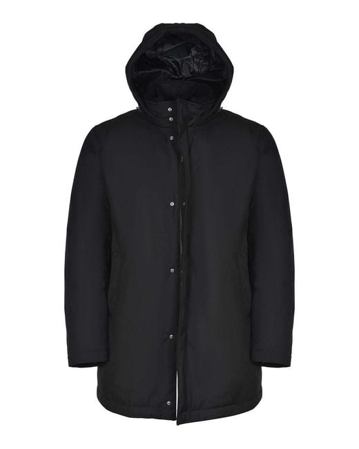 Herno Blue Down Jacket Made Of Technical Fabric for men