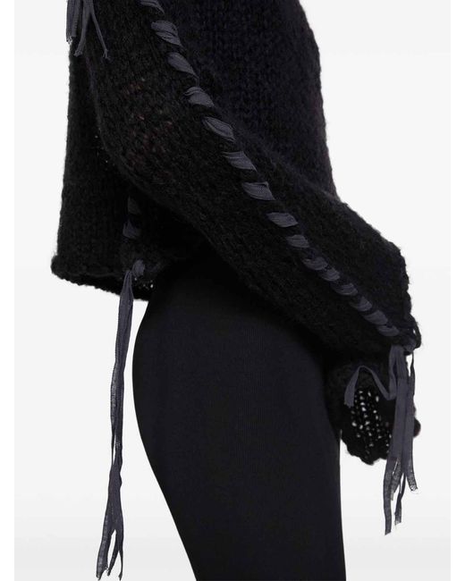 Acne Black Lacing Knit Jumper