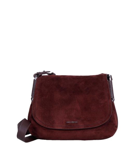 Coccinelle Purple Rebekka Suede Shoulder Bag
