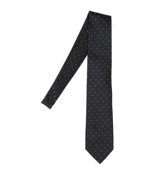 Tom Ford Black Polka Dot Tie for men