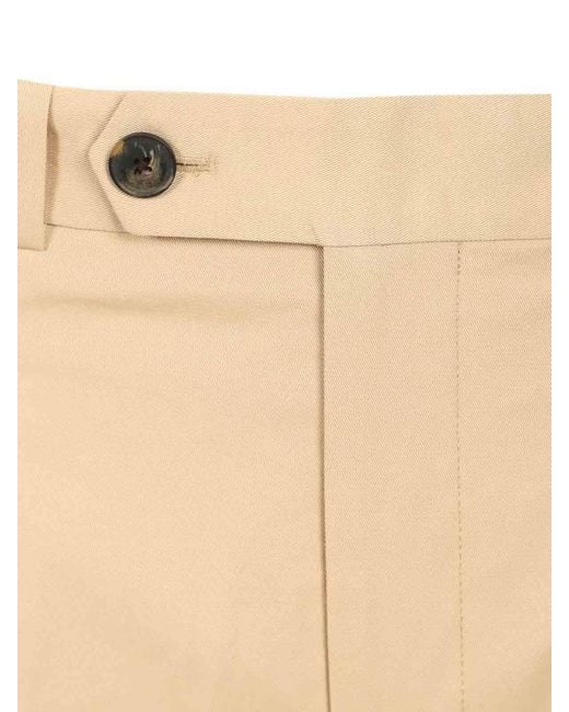 Drole de Monsieur Natural Cropped Plis Trousers for men