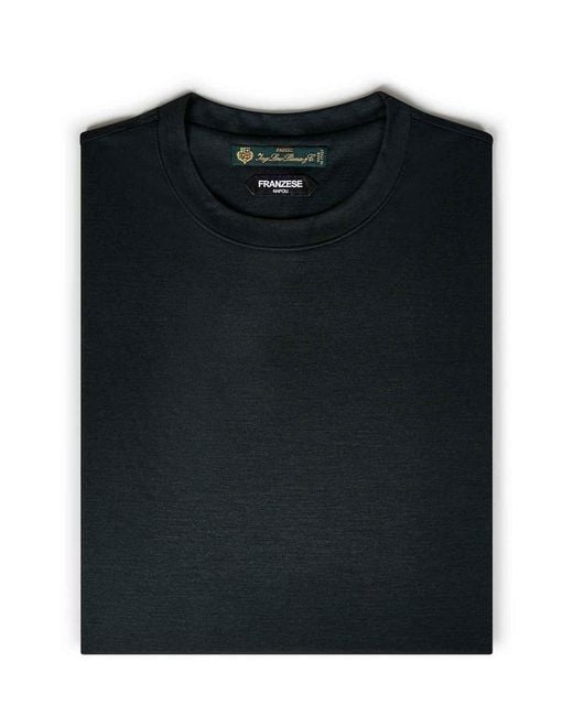 Franzese Collection Black Capital Crew Neck T-Shirt for men